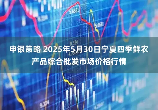 申银策略 2025年5月30日宁夏四季鲜农产品综合批发市场价格行情